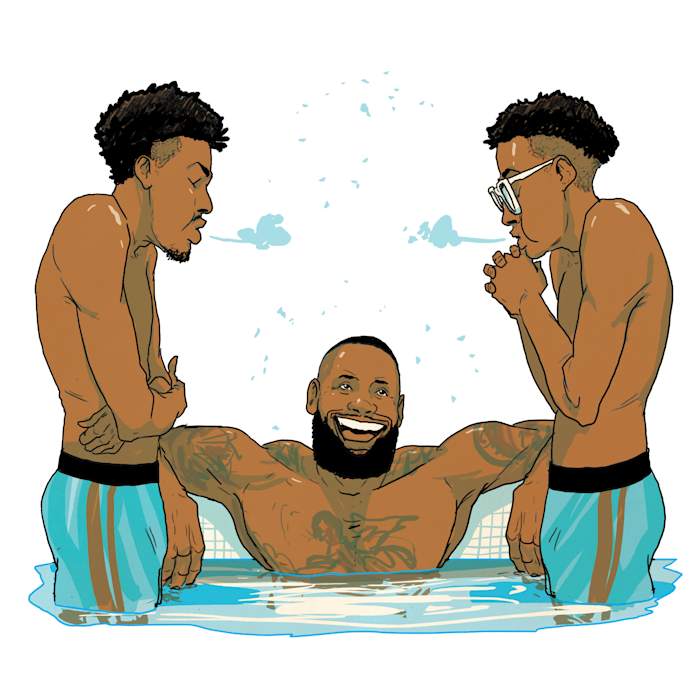 LeBron is a longtime believer in the power of the plunge. His sons—not so much.